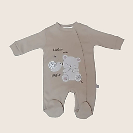 Ayıcıklı Patikli Tulum Doğal Pamuklu Örme Kumaş